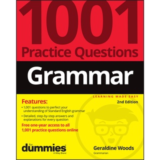 Chulabook(ศูนย์หนังสือจุฬาฯ)C321หนังสือ 9781119883746 GRAMMAR: 1001 PRACTICE QUESTIONS FOR DUMMIES (WITH FREE ONLINE PRACTICE)