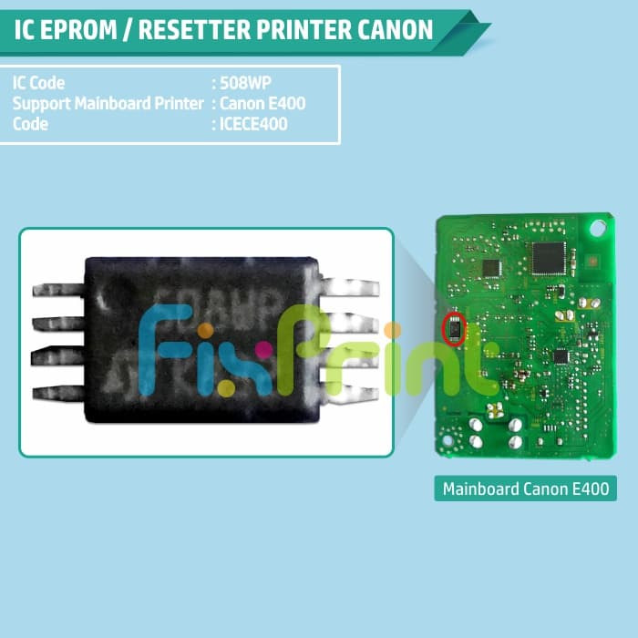 IC Eprom Canon E400 T08 รีเซ็ตเคาน์เตอร์เมนบอร์ดเครื่องพิมพ์ E400 T08 FPTS928