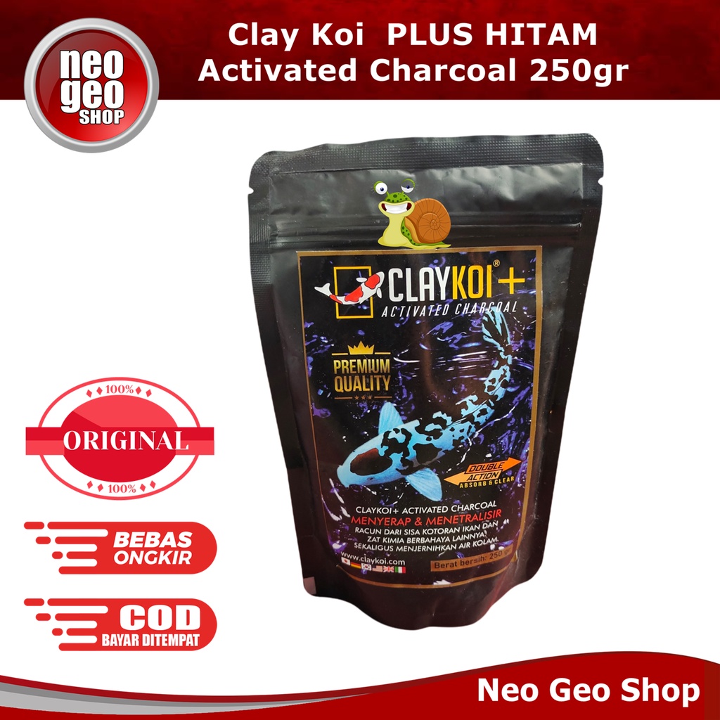 Clay Koi Claykoi 250Gr 250 Gr Plus Black Activated Charcoal Koi Pond Purifier