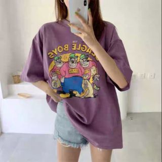 เสื้อยืด   oversize  ลายการ์ตูน