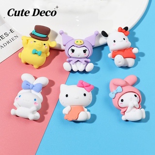 【CuteDeco】รองเท้าพุดดิ้งน่ารัก (6 แบบ) ลูกแมวนั่ง / หมวกวิเศษ พุดดิ้ง สุนัข จี้กระดุม Crocs / Jibbitz น่ารัก Croc รองเท้า DIY / วัสดุเรซินเสน่ห์ สําหรับ DIY