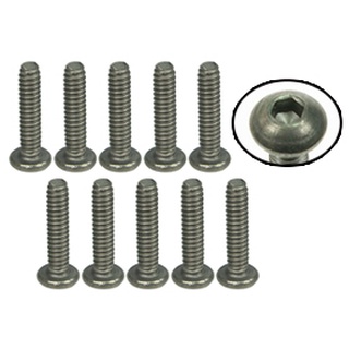 3Racing TS-BS4120M 4-40 x 1/2 Titanium Button Head Hex Socket - Machine (10 Pcs)