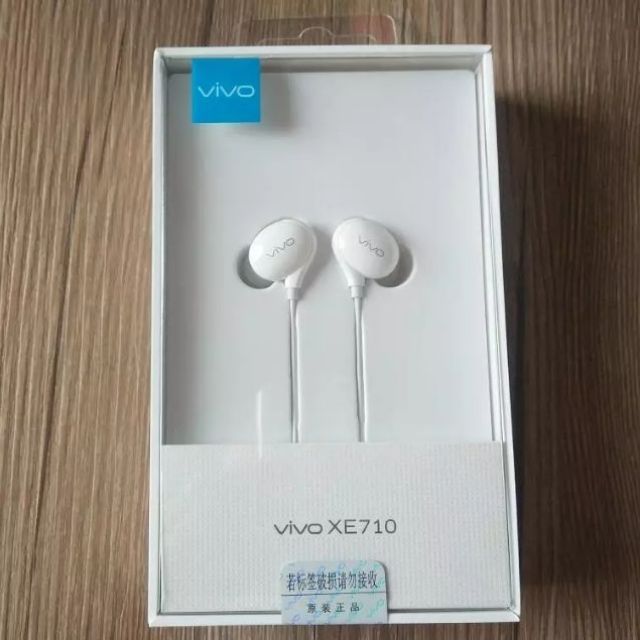 VIVO XE710เเท้❤ หูฟังวีโว่ มีไมค์พร้อมตัวกรองเสียง มีกล่อง ยาว 1.2 เมตร🛍🛍ประกัน1เดือน