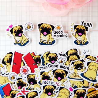 ★★★ Pug Dog Q-2 Pets Diary Manual สติ๊กเกอร์ ★★★ 50pcs/set Album Scrapbooks DIY Decor สติ๊กเกอร์（Size：2~3cm）