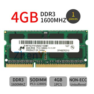 Micron 4GB PC3-12800 DDR3 1600MHz 204Pin CL11 SODIMM KIT Notebook Memory RAM LAPTOP AD34