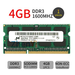 Micron 4GB PC3-12800 DDR3 1600MHz 204Pin CL11 SODIMM KIT Notebook Memory RAM LAPTOP AD34