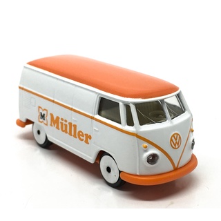 Majorette Volkswagen T1 - Muller - White/Orange Color /Wheels VIN /scale 1/59 (3 inches) no Package