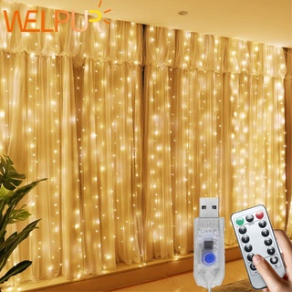 300 LEDLED curtain light 3m X 3m USB 8 modes for bedroom window decoration, party