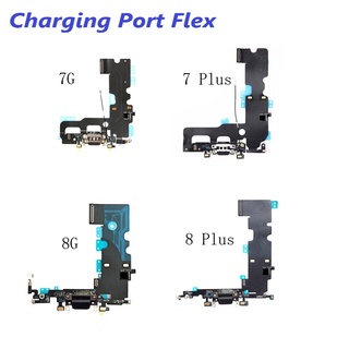 แพรชาร์จ ตูดชาร์จ ก้นชาร์จ พร้อมไมค์ Charging Flex สำหรับ ไอโฟน 7 7 Plus ไอโฟน 8 8 Plus