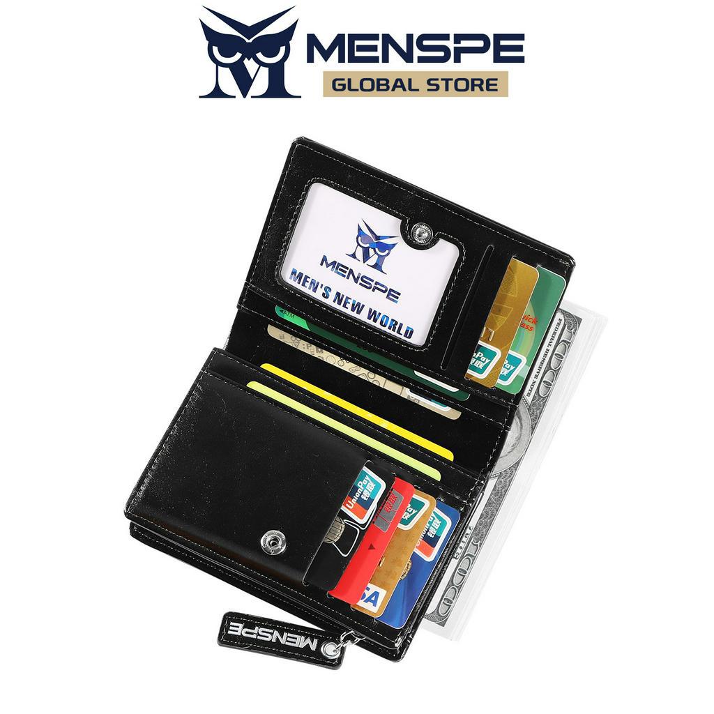 MENSPE กระเป๋าสตางค์ผู้ชาย แต่งซิป ป้องกันขโมย เหมาะกับใส่บัตรเครดิต