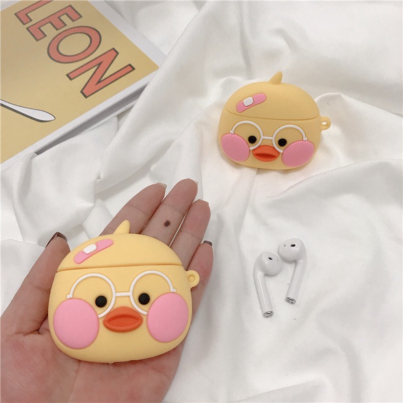 สำหรับหูฟัง Apple AirPods 1 2 3 pro เคสซิลิโคนกันกระแทก กันน้ำ ลายการ์ตูนเป็ด cute duck airpods case