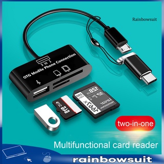 Rb อะแดปเตอร์การ์ดรีดเดอร์ OTG Type-C Micro USB TF U ความเร็วสูง อเนกประสงค์ สําหรับ Macbook