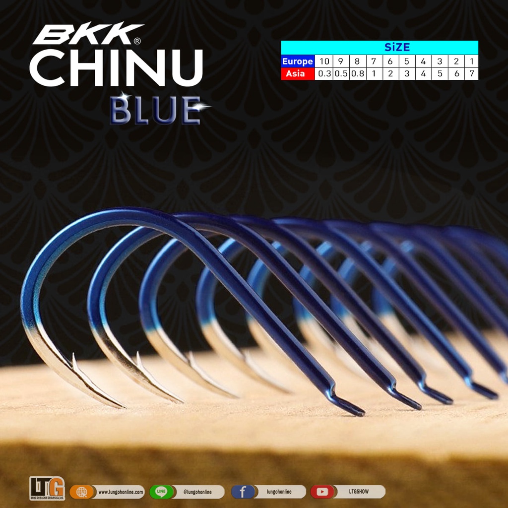เบ็ด BKK chinu Blue BN013 ตัวเบ็ดชินุ รูปที่ 2