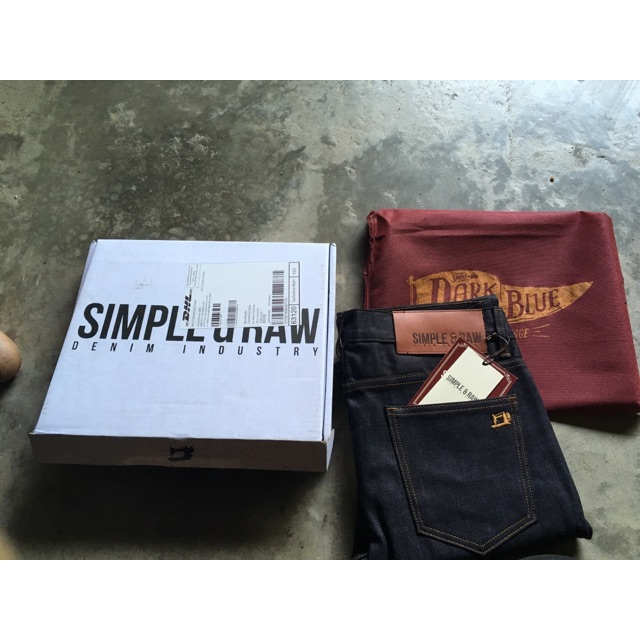 Simple&amp;raw sk805 Drakblue Selvage Slimfit