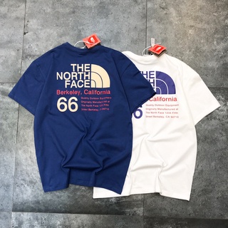 เสื้อยืดแขนสั้น ผ้าฝ้าย พิมพ์ลาย TheNorthFace North แฟชั่นฤดูใบไม้ผลิ และฤดูร้อน สําหรับผู้ชาย