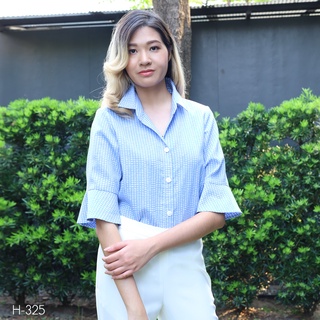 MIKIKO Shirt MI-H325 Cotton ปริ้นท์ แขนยาว IGPU17-SL6