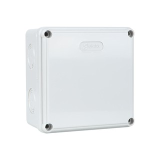 Junction box WATERPROOF JUNCTION BOX ELEKTRA 4X4" GREY Conduit, accessories Electrical work กล่องพักสายไฟ กล่องพลาสติกกั