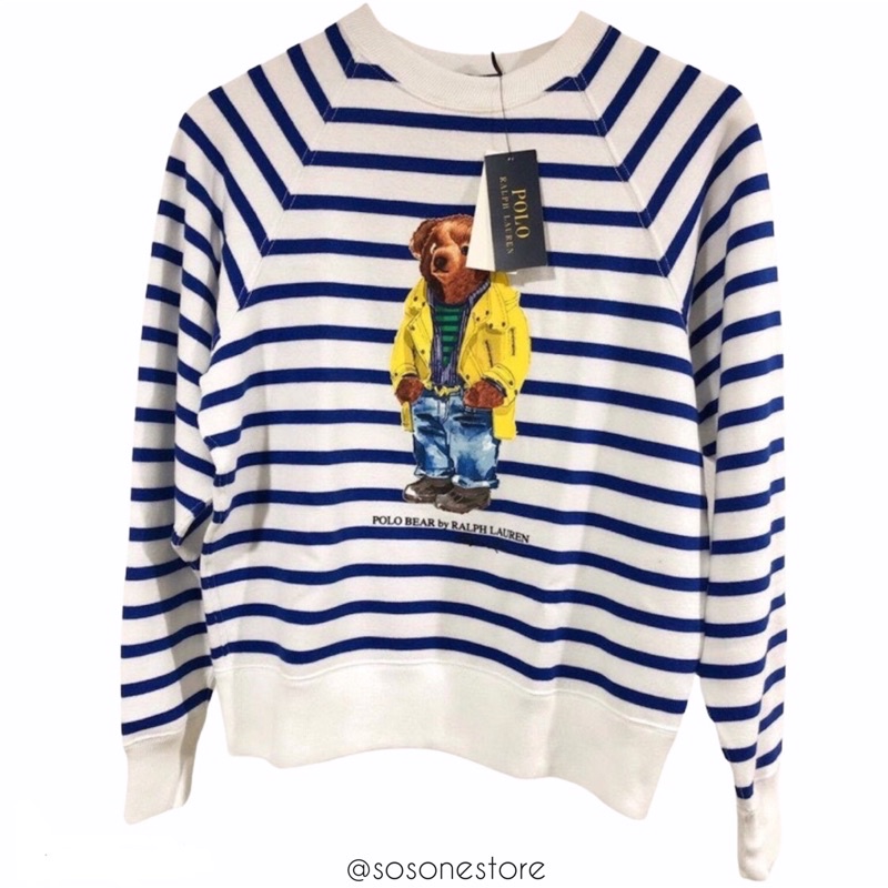 ❗️แท้❗️Polo Ralph Lauren  Bear Striped Sweater (Limited)