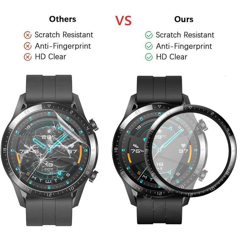 ฟิล์มกระจกนิรภัย ขอบโค้ง 20D สําหรับ Huawei watch 3 pro GT2 GT3 Honor Magic2 42 มม. 46 มม. GT2e GT runner GS3 ราคา ถูกที่สุด ดีลบีเคเค แกลเลอรีภาพที่ 3