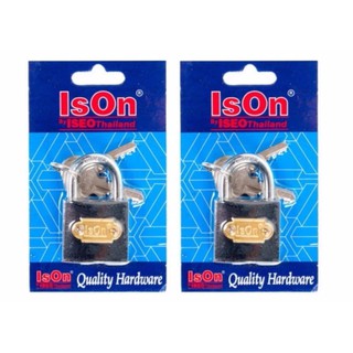 กุญแจสปริง กุญแจล็อค ISON 32MM GY ขาสั่น (ดำ) x 2 อัน