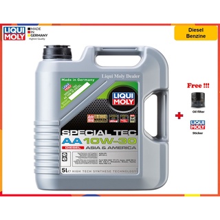 Liqui Moly น้ำมันเครื่อง  Special Tec AA 10W-30 Diesel, Super Leichtlauf 10W-40  5, 6L.