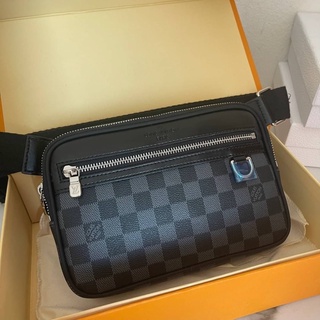 กระเป๋า LOUIS VUITTON MAN DAMIER กระเป๋าสะพาย ปรับคาดเอวได้ 2IN1ลายคลาสสิคหลุยส์ หนังแท้