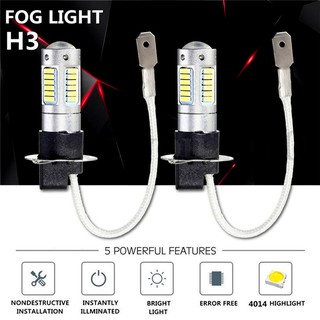 หลอดไฟตัดหมอก H 3 4014 พลังงานสูง 1200 Lm Led สีขาวสําหรับรถยนต์