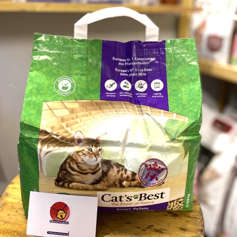 Cats Best ทรายแมวสําหรับแมวขนยาว - Smart Pallets - ถุง 5กก.