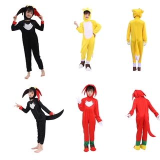 Kids Deluxe Sonic the Hedgehog MetalSonic Costume Cosplay Cartoon Bodysuit Pretend Play Onesies