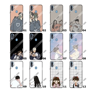 Samsung A31 A51 A71 A42 5G A53 5G 2022 เคสสกรีน เคสโทรศัพท์ รูปคู่ เคสคู่น่ารัก คู่รัก