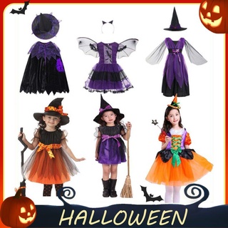 Kids Girl Halloween Cosplay Witch Costume Teens Baby Children Gown Infant Dress Party