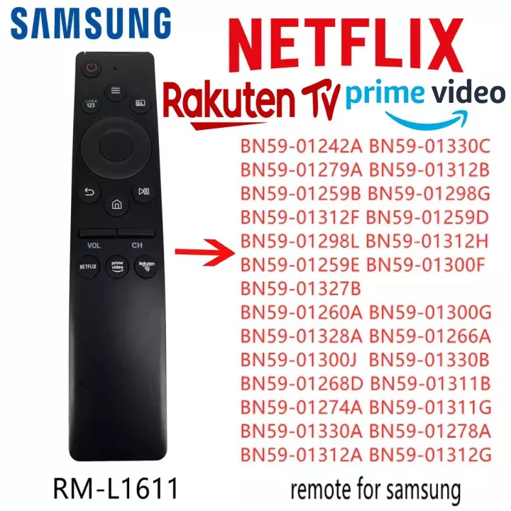 ใหม่ RM-L1611 สําหรับเปลี่ยนสมาร์ททีวีรีโมทคอนโทรล LCD TV สําหรับ BN59-01242A BN59-01330C BN59-01279