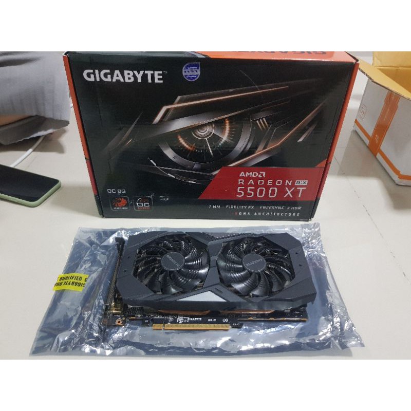 gigabyte rx5500xt 8gb มือสอง ประกันถึง 1/23