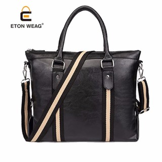 ETONWEAG กระเป๋าถือ สะพายข้าง สไตล์เกาหลี หนัง PU Leather (สีดำ/Black)