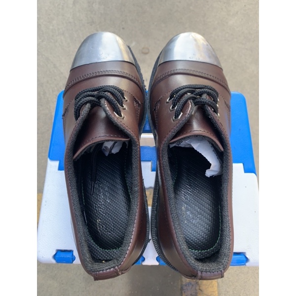 รองเท้าหนังหัวเหล็กสีน้ำตาล เหล็กนอก (size36-47) หนังสีน้ำตาล นอกตาล
