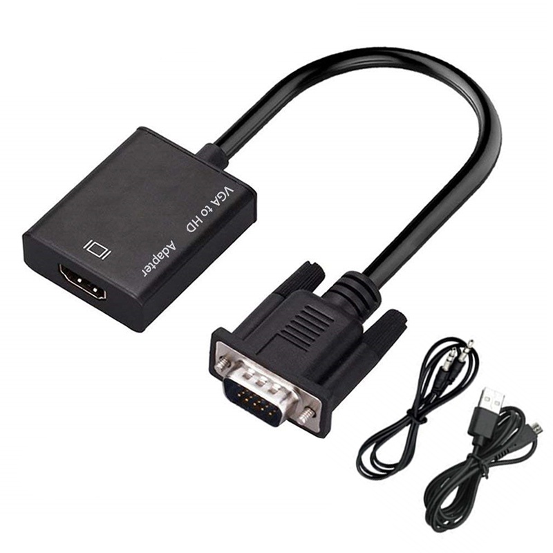 VGA Male to HDMI compatible Female Converter Adapter Cable With Audio ...