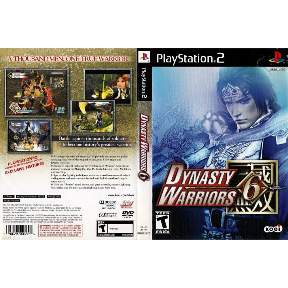 เกมส์ Dynasty Warriors 6 (USA) (PS2) สำหรับเครื่องที่แปลงระบบแล้วเท่านั้น