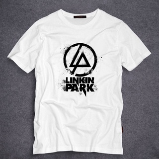 เสื้อยืดแฟชั่น ใหม่ เสื้อยืดแขนสั้น พิมพ์ลาย Linkin Park สีขาว สําหรับผู้ชาย