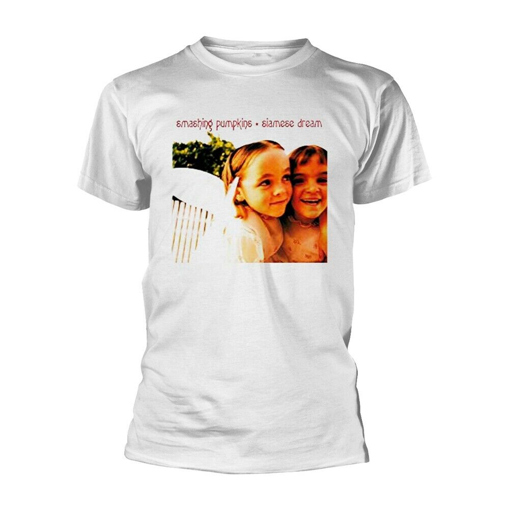 Design Tee Smashing Pumpkins Siamese Dream White Royal Cotton Mens เสื้อยืดฮาโลวีน