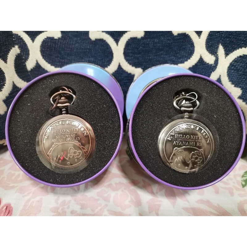 EVANGELION x SANRIO HELLO KITTY Pocket Watch Brand New SEGA Official Product