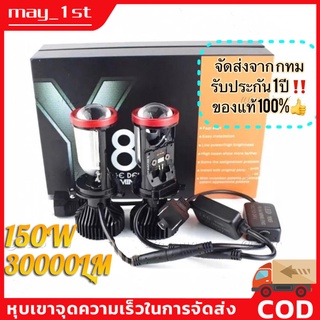 【ของแท้ 100%】1คู่ หลอดไฟหน้าLedมินิโปรเจคเตอร์ รุ่นY8 Y7 Y6 ขั้ว H4 RHD ไฟหน้าLED Mini Projectorรุ่นRและY6D-R ขั้ว Y11