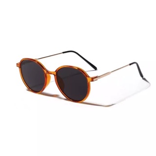 Vintage Sunglasses / แว่นตากันแดดสีส้ม + ลายกระ uv400