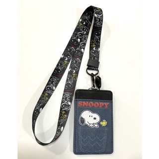 SNOOPY Y  สายคล้องคอ สายคล้องบัตร ที่ใส่บัตร ซองใส่บัตร ที่ใส่บัตร พร้อมสายคล้องคอ ลาย SNOOPY Y งานดี สวยงาม MANOPNEST