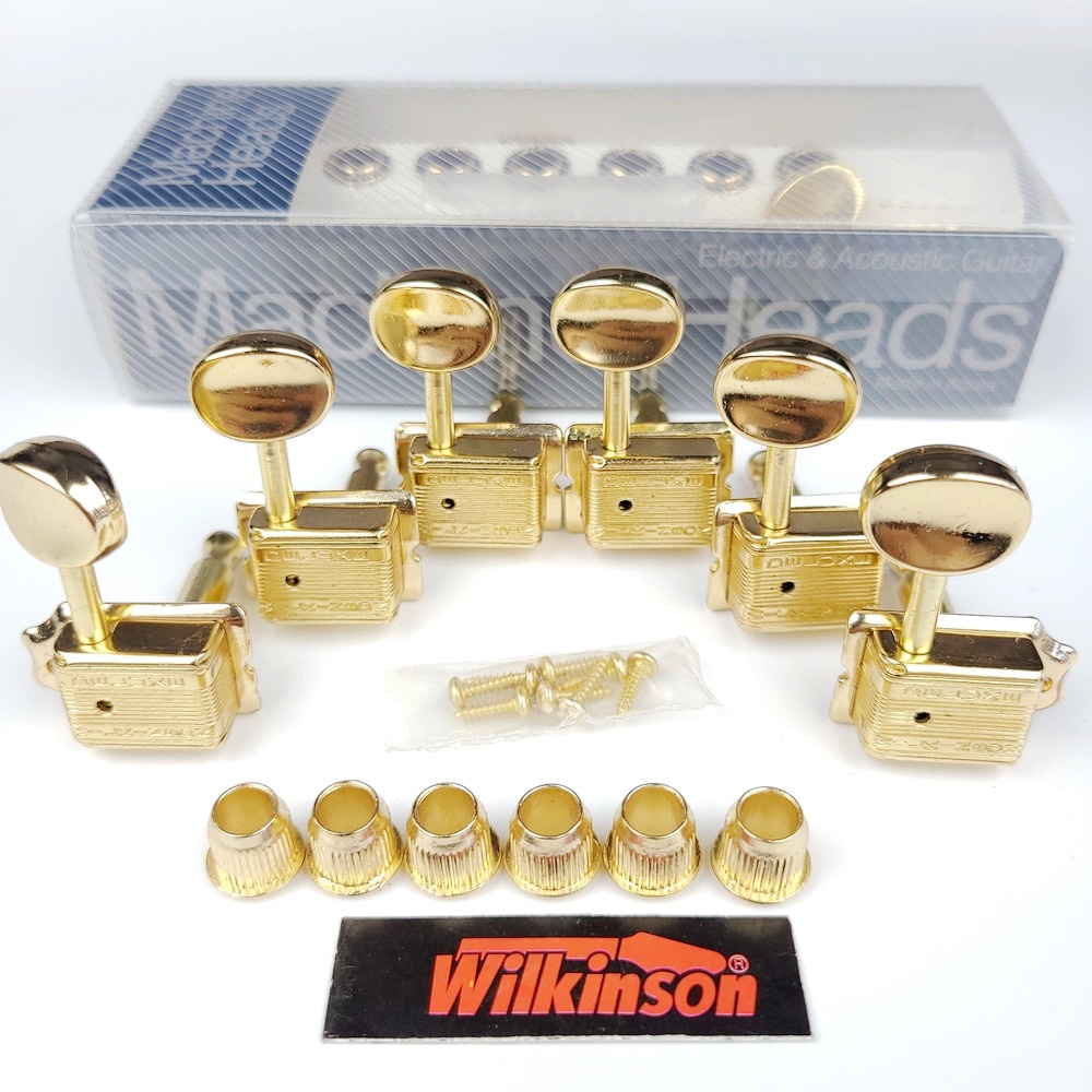 Wilkinson VINTAGE Golden Tuners หัวจูนเนอร์จูนเนอร์ สําหรับกีตาร์ไฟฟ้า ST & TL WJ-55 สีทอง