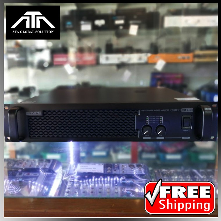 พาวเวอร์แอมป์ MYNPE HX-2600 600W 4 OHM พาวเวอร์ขับเสียงกลาง จาก NPE เสียงดี ราคาถูก 2 CH สินค้าใหม่ 