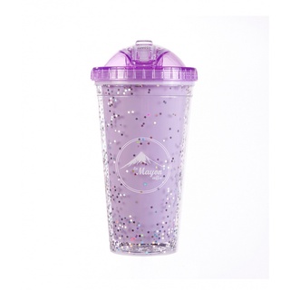 Ghouse Online LAMAYON  แก้วน้ำแข็งพลาสติก Shiny ขนาด  550ML CP12 สีม่วง