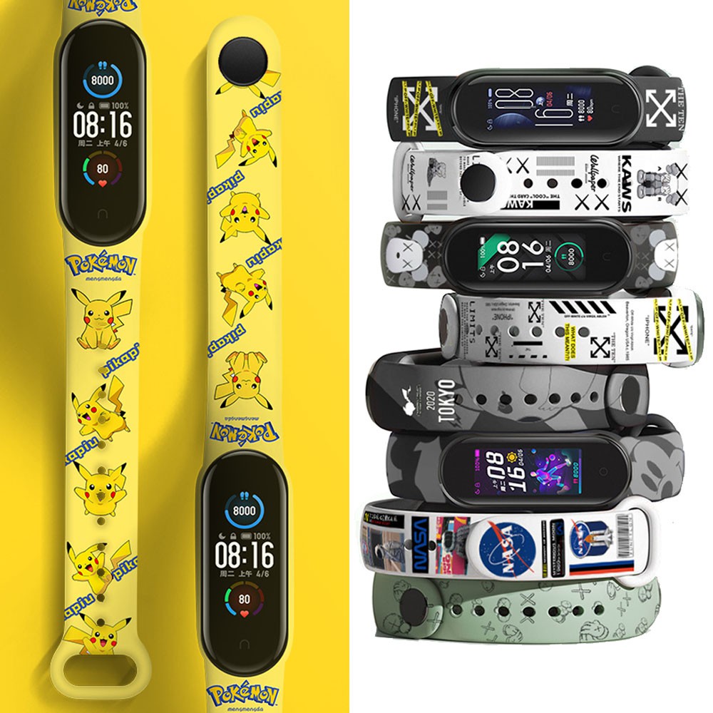 สายรัดซิลิโคนเปลี่ยนสร้อยข้อมือกีฬาระบายอากาศสำหรับ Xiaomi Mi Band 10 9 8 7 6 5