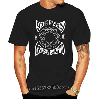 คอตต้อนคอกลมขายดี เสื้อยืดลําลอง แขนสั้น พิมพ์ลาย King Gizzard And The Wizard Lizard Music GOiigl64LDlnio60S-5XL