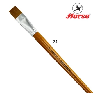 HORSE ตราม้า พู่กันสีอะครีลิคชนิดแบน H-806 เบอร์ 1 - 24 จำนวน 1อัน
