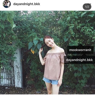 #dayandnightbkk salon top brown used(shop590)